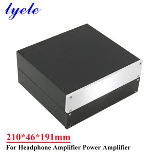 Amplifiers 210*46*191mm Allaluminum Power Amplifier Chassis Amp DAC Chassis Shell Diy Audio Amplifier Shell