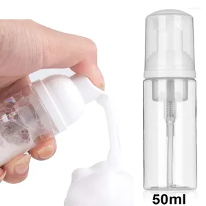 Förvaringsflaskor Sdotter 50 ml plastklart skummande tom påfyllningsbar flask tvål dispenser flytande schampo duschgel hand sanitizer skumpump