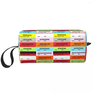 Storage Bags Medicals Anesthesia Medication Labels Cosmetic Bag Women Kawaii Large Capacity Makeup Case Beauty Toiletry