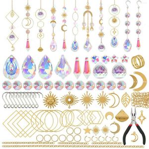 Decorative Figurines 200 Pcs DIY Sun Catchers Making Kits Brass Crystal Craft Outdoor Garden Xmas Decorations For Gifts