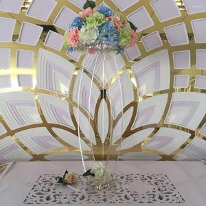 Dekoratif Tabaklar Hoop Centerpiece Düğün Metal Altın Geometrik Fikirler Etkinlik için