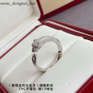 Carter Rings Nail Classic Precision Leopar Carteras Carteras Yüzük Kalın Kaplama Altın Elmas Dominant Açılış Endeks Parmak Arabası Takı Erkek Kadınlar 4554