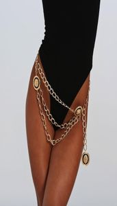 NEW Vintage Metal Dangle Waist Belt Chain Jeans Ethnic Gypsy Carved Tiger Portrait Pendant Harness Women Belly Body Jewelry8548970