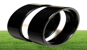 ВСЕГО 50 УБКА UNISEX BLACK BAND ROND Широкие 6 -миллиметровые кольца из нержавеющей стали для мужчин и женщин Свадебное обручальное кольцо подарки подарки FAV7462221