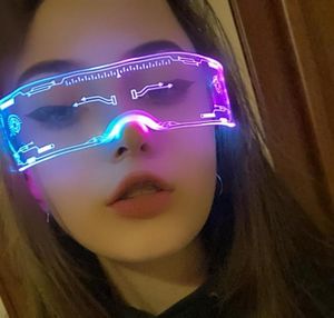 Glasses EL Wire Neon Party Luminous LED Light Up Rave Costume Decor DJ Halloween Decoration Sunglasses6472233