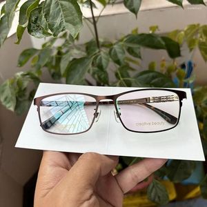 Sunglasses Frames Men's Big Size Pure Titanium Glasses For Myopia/Progressive Black/Coffee Full Rim IP