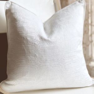 Texturas de marfim macias de travesseiro cobrem moderno abstrato geométrico jacquard case pátio caseiro cojines sofá cadeira de cama decorar