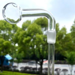 Male Joint Clear Oil Burner Pipe Glass Bong Bowls Thick Pyrex Glass Downstem with Bowl 90 Degree Blend Hand Pipe For Water Hookah Bong