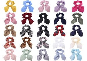 Mode blommor tryckt hår scrunchies långt band för kvinnor flickor hästsvanshållare elastiska halsduk tillbehör huvudbonader1382435