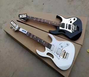 Steve Vai Jem 77V Black Electric Guitar Mirror PickGuard Znaleziony Fretboard Pearl Abalone Vine Inlayfloyd Rose Tremolo Locki1642997