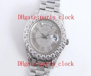 SF All Ice Drill Rome Face Big Diamond Watch Ring Luxury Fody Men Watch mit 316 Edelstahl 2813 Automatische Bewegung Timing9532032