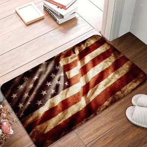 Badmatten Amerikanische Flagge weiche Badezimmer Anti-Rutsch-Duschmatte Toilettenabdeckung Küche Teppich Dekor Flur Wohnzimmer Teppiche