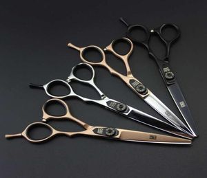 新しい到着プロフェッショナルバーバーヘアカッティングハサミKasho GF60 55インチ60インチ6crシルバーブラックローズゴールデン6428055