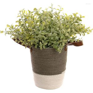 Decorative Flowers 35cm DIY Artificial Bouquet Green Eucalyptus Leaf Branches For Home Wedding Decoration Fake Plant Flower Arrangement