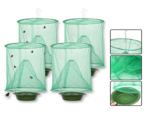 DHL The Ranch Fly Trapper Reusable Pest Bug Reusable Hanging Fly Catcher Killer Cage Mosquito Zapper Cage Net Trap1910407