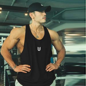 Erkek tank üst fitness singlet kolsuz gömlek antrenmanı yüksek esneklik ve yakın montaj şekillendirme yeleği adam fanila kıyafetleri 240412