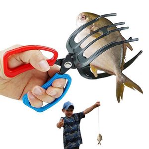 Fish Grip Hook Fish Control Claw Tong Ergonomiskt handtag Fisketång GRIPTER METAL Fiskkontrollklämmor med 3-Tooth Claw Design