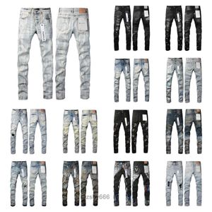 Designer lila jeans ksubi smala fit byxor lila varumärke jnco jeans hål 2023 ny stil baggy broderi själv odling små fötter mode denim jwqs