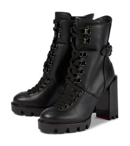 Winter Boot Woman Name Brand Boots Macademia Macademia Genuine Leather Couldies Boots Martin Boots Black ومع أزياء الأزياء المكتنزة ذات الدانتيل 6809290
