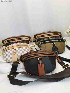 Bel çantaları lüks tasarımcılar bel çantaları klasik kahverengi çiçek tarzı bumbag el çantaları yüksek kaliteli tasarımcı fanny paketi crossbody torba kemer çantası m43644 c240413