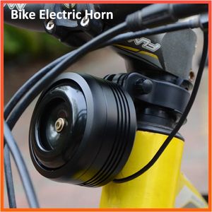 Horn elétrico de campainha de bicicleta com alarme super som para scooter mtb bike carregamento USB 1300mAh Segurança antitheft 125db Loud240410