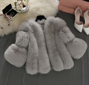 Damens PS -storlek Ny trend Faux päls Coat Women Fashion Solid Jackets Fur Kort sömnad Faux Coat Abrigos Mujer Invierno9215396