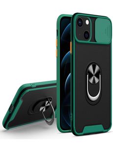 Case del telefono Finestra Slide per iPhone 13 12 11 Samsung S21 A82 A72 A52 A32 Porta di protezione della fotocamera Ring Hold Protective Cover3865963