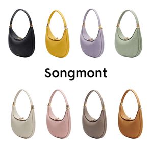 Mode Songmont Crescent Luna Designer Bag Strap Womens Mens Luxurys Handväska Crossbody Half Moon Bags Totes avtagbar axel Sling Satchel Calfskin Bag 3467
