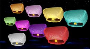 New 103050PCSlot Diy Chinese Sky Paper Flying ing Lanterns Fly Candle Lamps Christmas Wedding Birthday Party Decoration H10206550577