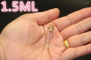 Dekorativa figurer 10st 12 28 6mm 1,5 ml mini glasflaska liten liten klar korkstopp som önskar flaskor transparent burk