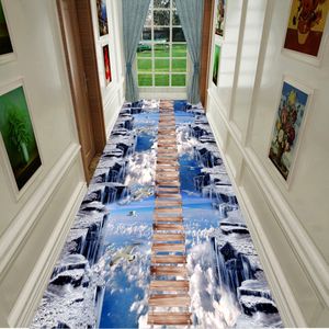 3D Scenic Long Corridor Carpets Living Room Decor Non-slip Easy Cleaning Hallway Floor Mat Lobby Carpet Stair Area Rug Custom