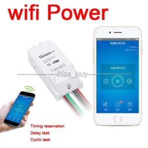 Tillbehör WiFi Remote Socket Phone App Controller Remote Control Electricity Power Socket Monitor Switch Timer Smart Home