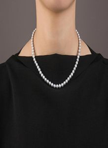 Fast Fine Pearls Jewelry Grey Freshwater Natural 78mm Pearl Necklace Female Fashion Personality Necklace Clavicle C9906738