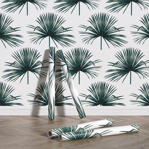 Wallpapers Peel And Stick Waterproof Pvc Wallpaper Adhesive Palm Trees Removable Scratch Resistant Home Decoration Bedroom