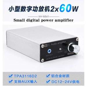 Amplifiers HIFIDIY LIVE HiFi 2.0 Small Digital Audio Power Amplifier TPA3116D2 MINI stereo pure hifi amplifier 60W*2 XHM541