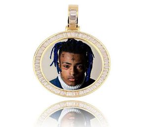 14k Gold Custom Made Memory Picture Po Pendant Iced With 18quot 20quot 24quot Rope Chain Halsband Zircon Bling Mens Hip H8072177