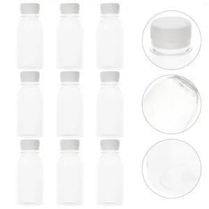 Take Out Containers 10 Pcs Milk Bottle Convenient Bottles Container Portable Empty Sealed Juice Transparent Clear