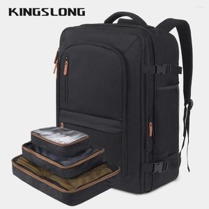 Backpack 50L Large 20 Inch Laptop Expandable Flight Approved Carry On Outdoor Travel With 3 Packing Cubes