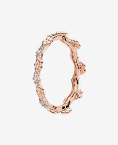 Top Fashion Mashion Rose Gold Crown Women Женщины девочки Летние украшения для настоящих 925 Серебряные CZ Crystal Flowers Crown с оригиналом 3300031