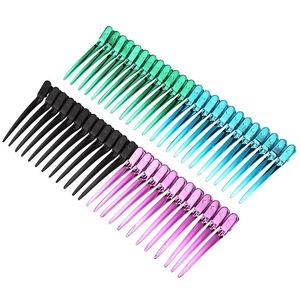 12st hårvårdsklipp rostfritt stål frisörssektionsklämmor för frisör barberare hårklippta användningsverktyg