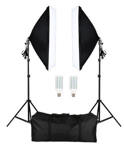 Pography Softbox Lightbox Kit 2 PCS E27 LED Po Studio Camera Lighting Equipment 2 Softbox Light Stand with Carry Bag T20061047267