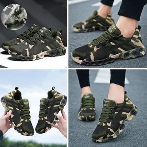 Neue Mesh Camouflage Laufschuhe für Student Training Military Training Running Mountesering Herren Designer Schuh Frauen Outdoor Sport Basketball Schuhe35-45