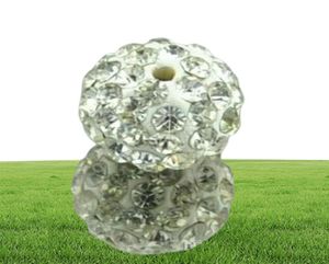 8mm white Micro Pave CZ Disco Ball Crystal crystal Bead Bracelet Necklace BeadsMJPW Whole 8087616