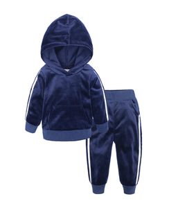 Designervelvet Hoodiespants 2ピースキッズボーイズガールズ服2019幼児衣装子供服の衣装トラックsui3610537