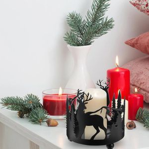 Decorações de mesa Decorações de mesa Tealight Stand Desktop Titular Centerpient Iron Iron simples Candlestick Animal de Natal