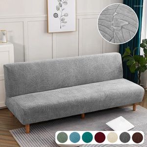 Stol täcker randig jacquard bäddsoffa utan armstöd vattenskidåkning tyg fast färg slipcover vardagsrum stretch settee fodral