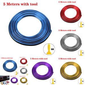 Nuove strisce flessibili per decorazioni di modanatura 5 m/1 m Mormatura automatica interno rivestimento per auto Cashboard Cashboard EDIDIN Auto-Styling Universal