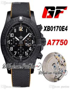 GF XB0170E4 ETA A7750 Automatyczne chronograf wulkan specjalny polimer męski zegarek PVD Black Dial Nylon skóra PTBL Super Edition Pur8971871