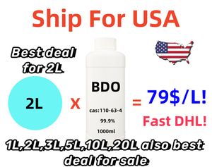 2 pezzi Migliori affari per la purezza del 99% 1 4-B Glycol 14 BDO 14 BDO 14B CAS 110-63-4 1, 4-diol 1 4-Butanediolo 14B 1,4-butilene BDO Vendita diretta V0013 DHL Spedizione gratuita C20