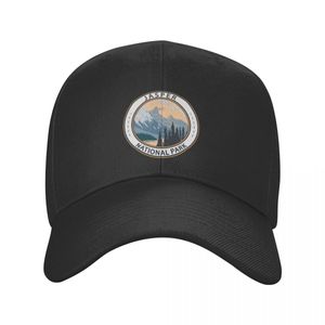 ジャスパー国立公園カナダヴィンテージバッジ野球キャップハイキングハット高級帽子女性男性